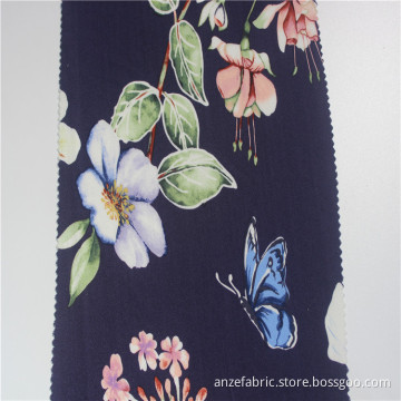 Vävt 100% Rayon poplin tryckt tyg för kläder